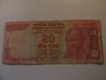 Foreign Currency:  India 20 Rupees
