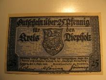 Foreign Currency: 1920 Germany 25 Pfennig Notgeld (UNC)