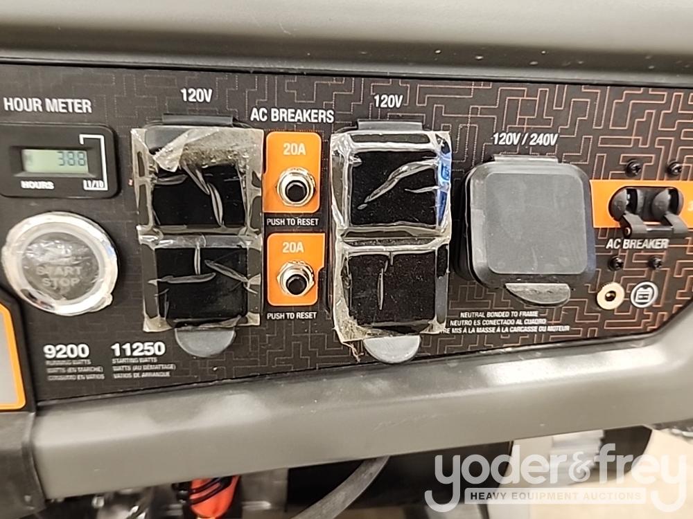 Unused Generac 9200 Watt Elec. Start Generator