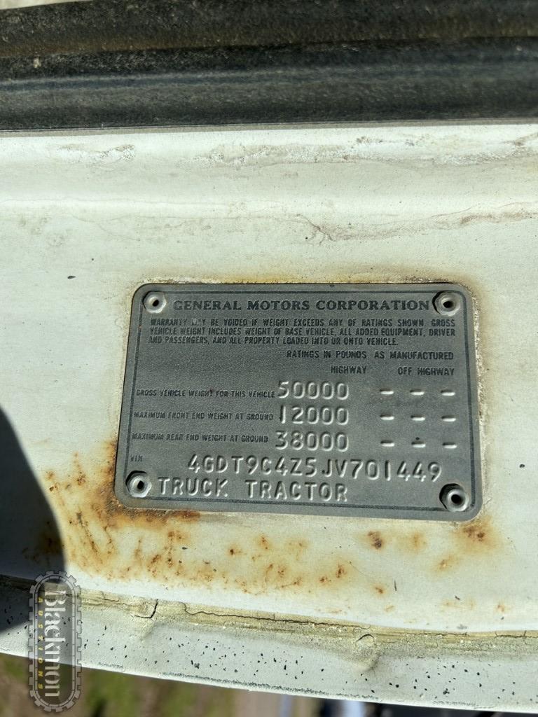 1988 GMC BRIGADIER ROTATOR DUMP TRUCK, 119,952 Miles on Odometer  HYRAIL, D