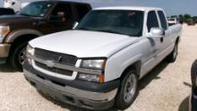 2003 CHEVY 1500 PICKUP TRUCK,  EXTENDED CAB, 2WD, GAS, A/T, A/C, STARTS/RUN