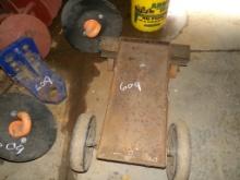 LOT WITH HIGH SPEED HARROW BLADES,  TRACTOR HITCH AND SHOP CART