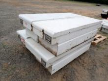 (4) RKI CROSSBED TOOLBOXES (ONE IS EXTRA WIDE)