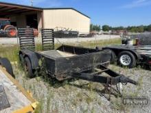 Tag Trailer (Black), Tandem Axle, Single Tire, Ramps, S# N/A