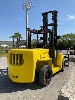 HYSTER FORKLIFT MODEL H155XL2, LP POWERED, APPROX MAX CAPACITY 13500LBS, APPROX MAX HEIGHT 212IN,