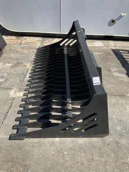 UNUSED SKELETON BUCKET...ATTACHMENT FOR UNIVERSAL SKID STEER , APPROX 78 IN.