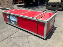 UNUSED CHERY SINGLE TRUSS CONTAINER SHELTER MODEL C2040, APPROX 20FT...W x 40FT L GREATER SEAM ST...