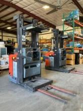 TOYOTA ORDER PICKER MODEL 6BPU15, ELECTRIC, APPROX MAX CAPACITY 3000LBS, APPROX MAX HEIGHT 240in,...