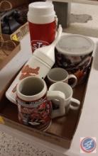 Nascar mugs, cups, and tin