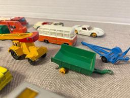 Group of 15 Vintage Lensey Matchbox Cars and Trailers