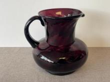 Purple Blown Glass Pitcher