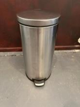 Stainless Steel, 27" Tall Kitchen Trash Can with Step Operated Lid, Simplehuman Brand
