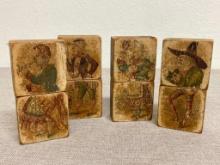 Set of 8 Victorian Wooden Blocks