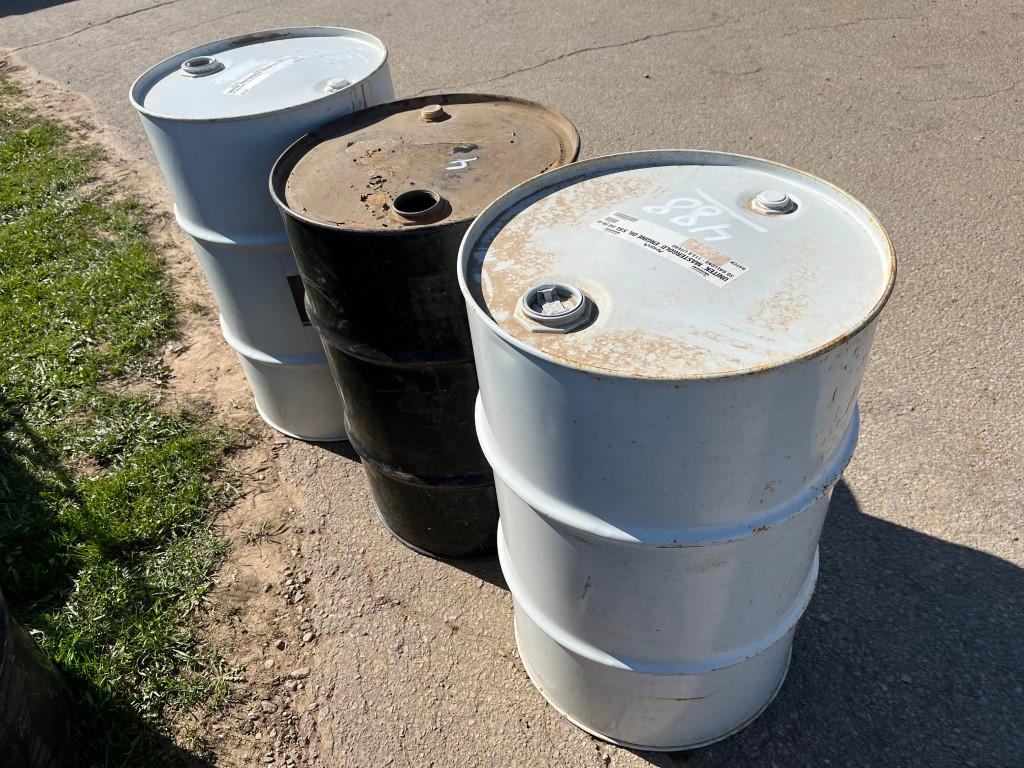 (3) 30 gallon Barrels