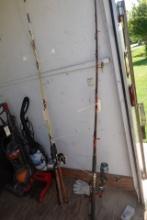 3 SPINNING RODS AND REELS INCLUDING ZEBCO DIAWA ETC