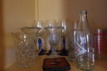 CONTENTS OF 6 CABINETS INCLUDING COKE GLASSES TOASTER OVENS FLATWARE AND BO