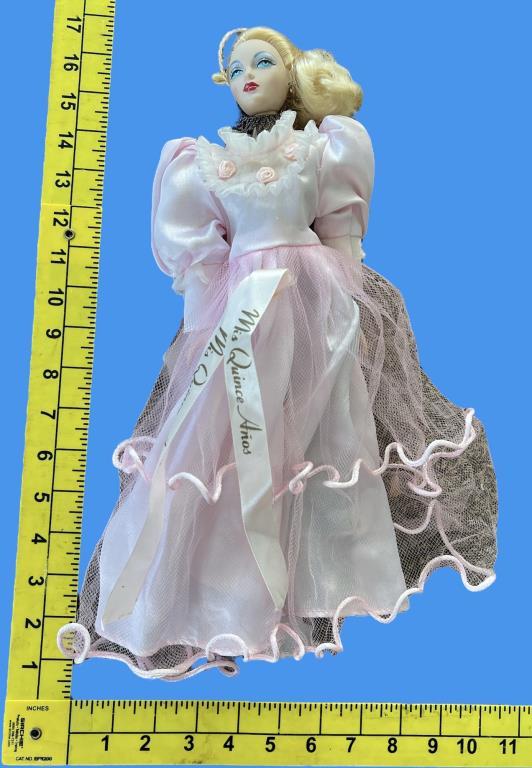 (2) 15 1/2” Porcelain Dolls with (1) Extra Dress