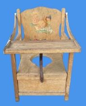Vintage Wooden Child’s Potty Chair