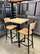 24” x 24” Bar Height Table w/2 Bar Height Chairs