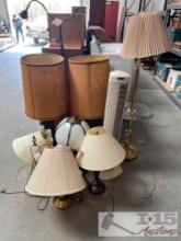 (9) Lamps and (1) Rotating Fan