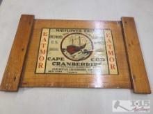 Mayflower Brand Cape Cod Cranberries Wooden Sign