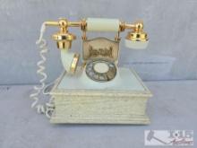 Vintage French Victorian Antique Decorative Rotary Phone