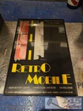 3 Retro Mobile Framed Art