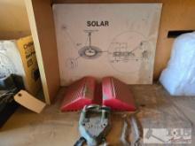 Solar Graphic Sign, Wheel chalk Vintage hole punch