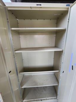 Group of Metal Storage Cabinets, Group of Wooden Storage Cabinets