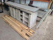 Wooden Bed Frame Parts with Drawers, (1) TV Stand