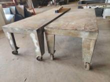 (2) Mobile Steel Weldingworking Tables