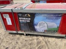 2024 Unused Gold Mountain Model S203012R-300g PE Dome Storage Shelter Single-Truss