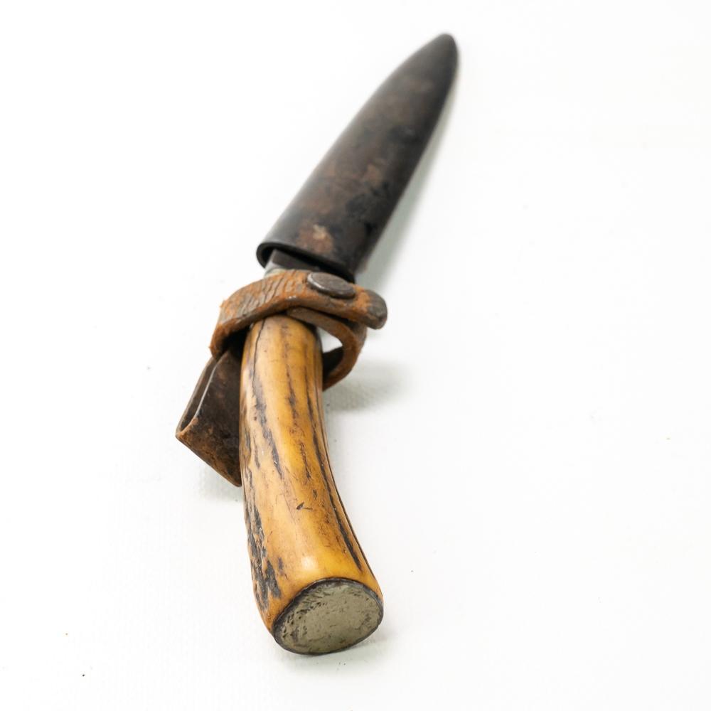 WWI German Stag Horn Trench Knife "Bring Back"