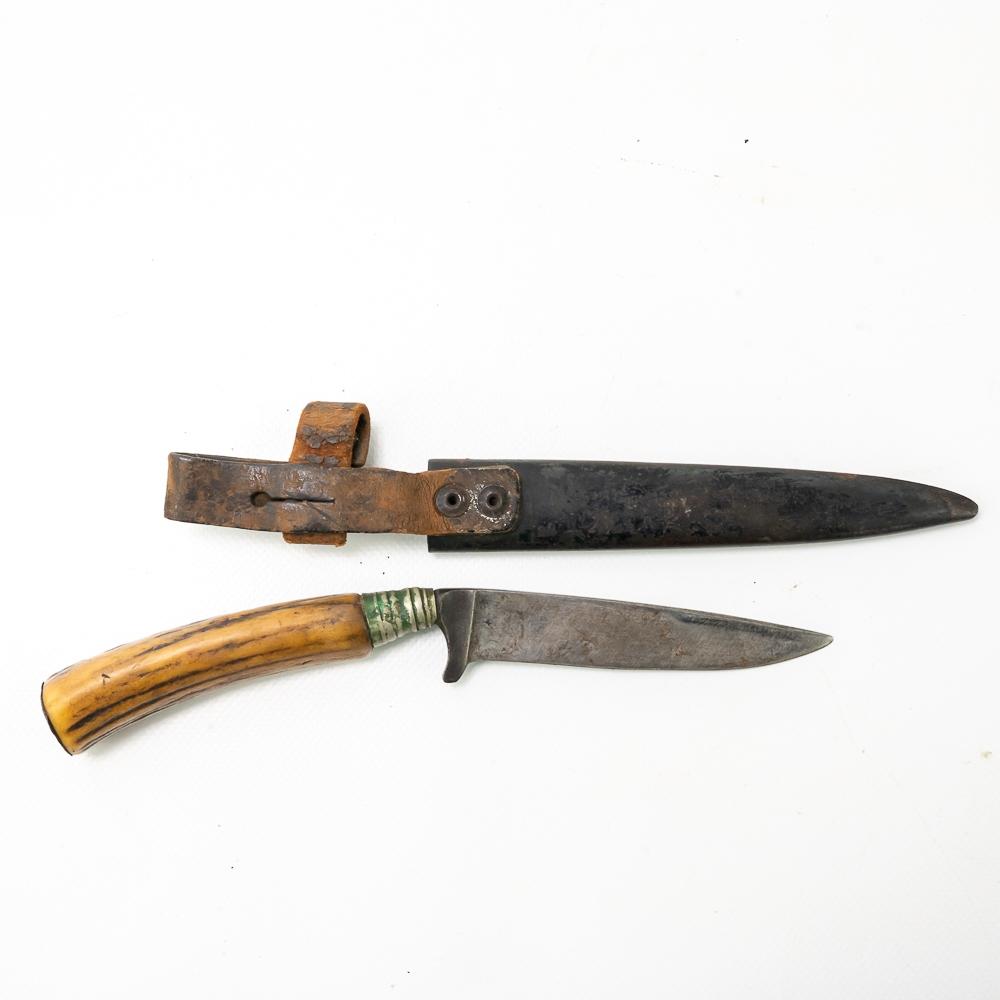 WWI German Stag Horn Trench Knife "Bring Back"