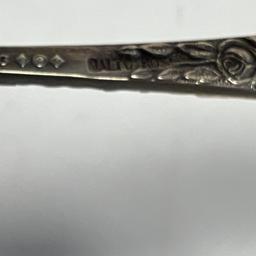 Antique Sterling Silver Sugar Tongs with Balto Rose Pattern