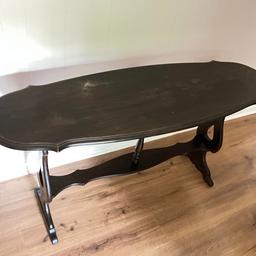 Vintage Wooden Oval Sofa Table