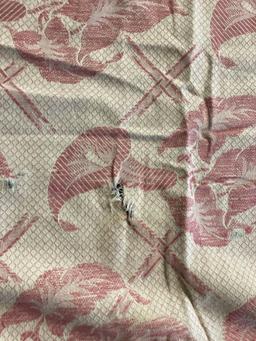 Vintage chenille bedspread, coverlet, and a rug