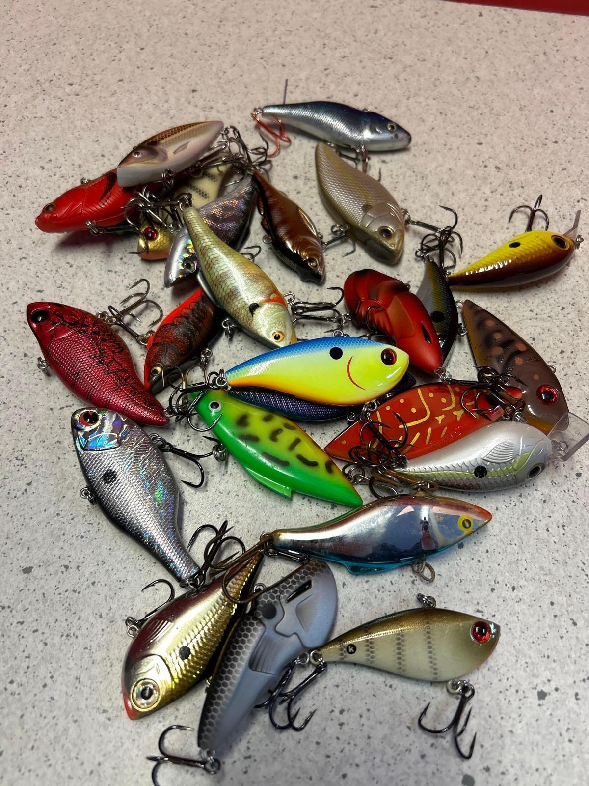 approximately 20 brand new fishing lures heddon