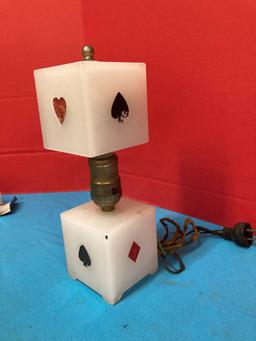 Amazing art deco playing cards lamp