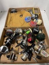 Fishing reels and other fishing items, including a vest