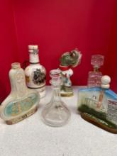 Vintage decanters, including beams and Hall of Fame