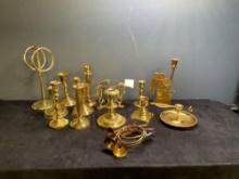 Nice lot of brass candlesticks, including Baldwin