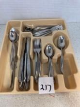 Oneida stainless silverware service for eight