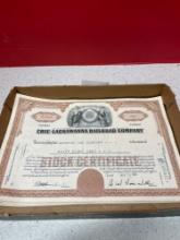 Railroad stock certificates, Erie Lackawanna railroad company 1961