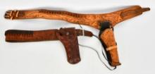 2 Tooled Leather Holsters & Belt Combos