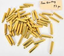 57 Count of Cleaned and Deprimed 7mm Rem Mag Brass