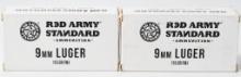 100 Rds Of Red Army Standard 9mm Luger Ammo
