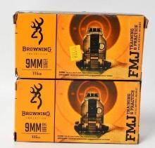 100 Rounds Of Browning 9mm Luger Ammunition