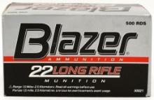 500 Rounds Of Blazer .22 LR Ammunition