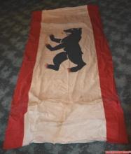 City of Berlin Germany German Bear Flag Banner Pre-War Tapestry Measures Approximately 92"x42"